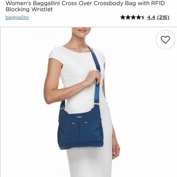 Women's Baggallini Cross Over Crossbody Bag with RFID
Blocking Wristlet - Picture 2 of 7